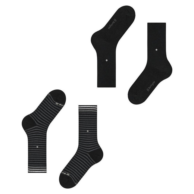 Burlington Heren Sokken Everyday Stripe SO - Mixed 2-Pack 21087 - Jambelles