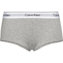 Witte Calvin Klein damesboxer Boy Short 0000F3788E met brede elastische tailleband en herhaald zwart logo. - Jambelles