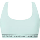 Calvin Klein dames bralette Unlined 000QF5939E in mintgroen met brede bandjes, ronde hals en elastische logoband. - Jambelles