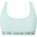 Calvin Klein dames bralette Unlined 000QF5939E in mintgroen met brede bandjes, ronde hals en elastische logoband. - Jambelles