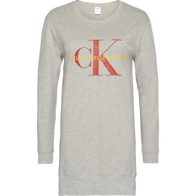Calvin Klein Dames Nacht Shirt L/S Nightshirt 000QS6152E - Jambelles