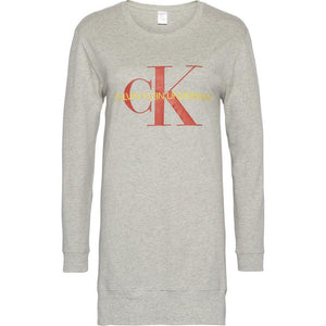 Calvin Klein Dames Nacht Shirt L/S Nightshirt 000QS6152E - Jambelles