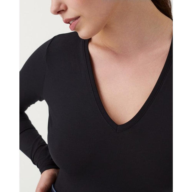 Dames Body SPANX Bodysuit Long Sleeve V-Neck 20291R - Jambelles