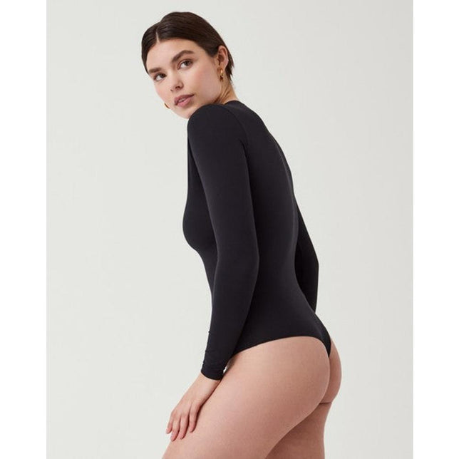 Dames Body SPANX Bodysuit Long Sleeve V-Neck 20291R - Jambelles