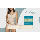 Sloggi GO Shirt 01 C2P dameshemd in beige met spaghettibandjes en V-hals, 2-pack van biologisch katoen. - Jambelles