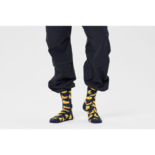 Dames &amp; Heren Fantasie Sokken Happy Socks Banana BAN01 - Jambelles
