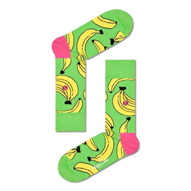 Dames &amp; Heren Fantasie Sokken Happy Socks Banana BAN01 - Jambelles