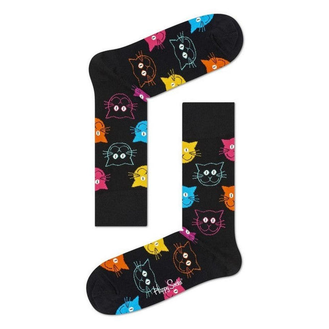 Dames &amp; Heren Fantasie Sokken Happy Socks Cat MJA01 - Jambelles