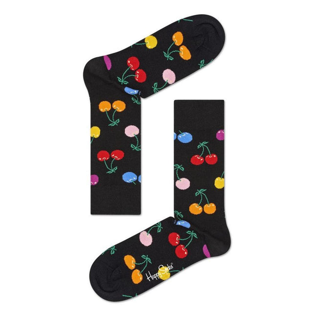 Dames &amp; Heren Fantasie Sokken Happy Socks Cherry CHE01 - Jambelles