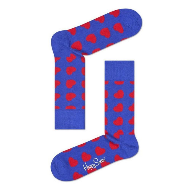 Dames &amp; Heren Fantasie Sokken Happy Socks Diagonal Heart HAR01 - Jambelles
