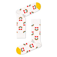 Dames &amp; Heren Fantasie Sokken Happy Socks Diagonal Heart HAR01 - Jambelles
