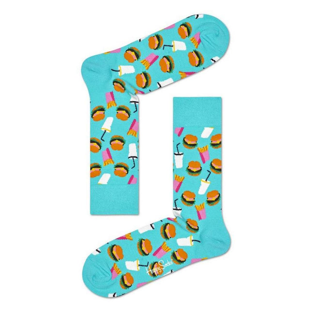 Dames &amp; Heren Fantasie Sokken Happy Socks Hamburger HAM01 - Jambelles
