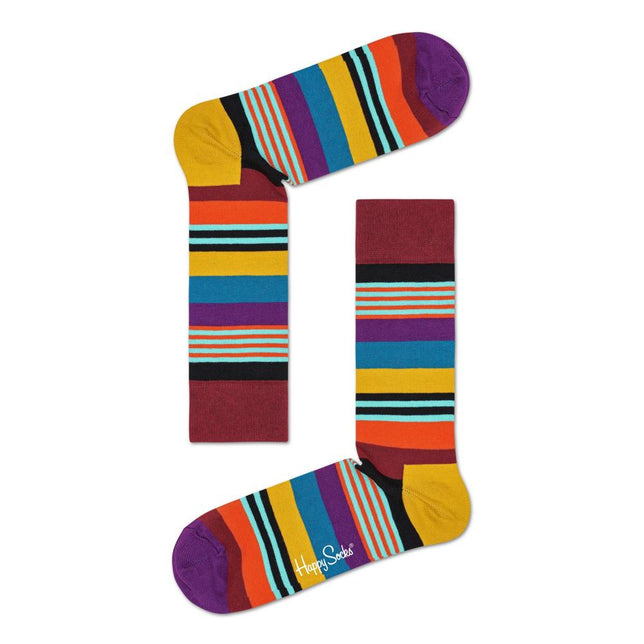 Dames &amp; Heren Fantasie Sokken Happy Socks M Stripe MST01 - Jambelles