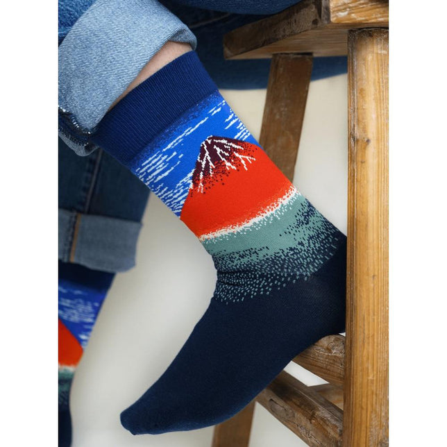 Dames &amp; Heren Fantasie Sokken Red Fuji Kunstsokken RF001 - Jambelles