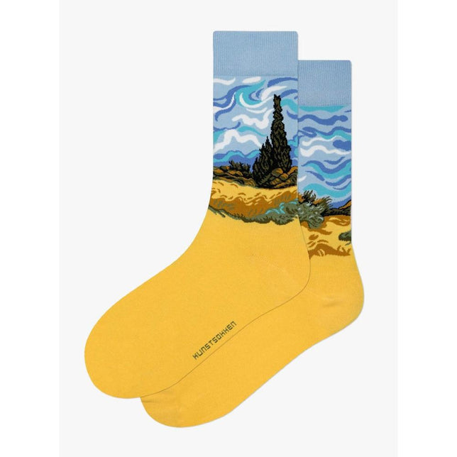 Dames &amp; Heren Fantasie Sokken Van Gogh Gift Box 3-Pack GB-VGO - Jambelles