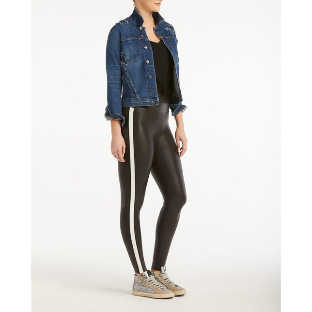 Dames Legging SPANX Faux Leather Side Stripe Legg SPX 20187R - Jambelles