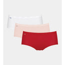 Lichtroze dames slip sloggi Basic+ Midi, van achteren gedragen, met hoge taille en subtiel afgewerkte elastische boorden. - Jambelles