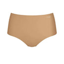 Taupekleurige dames slip sloggi ZERO Feel Maxi EX met hoge taille, naadloze afwerking en aangehecht label. - Jambelles