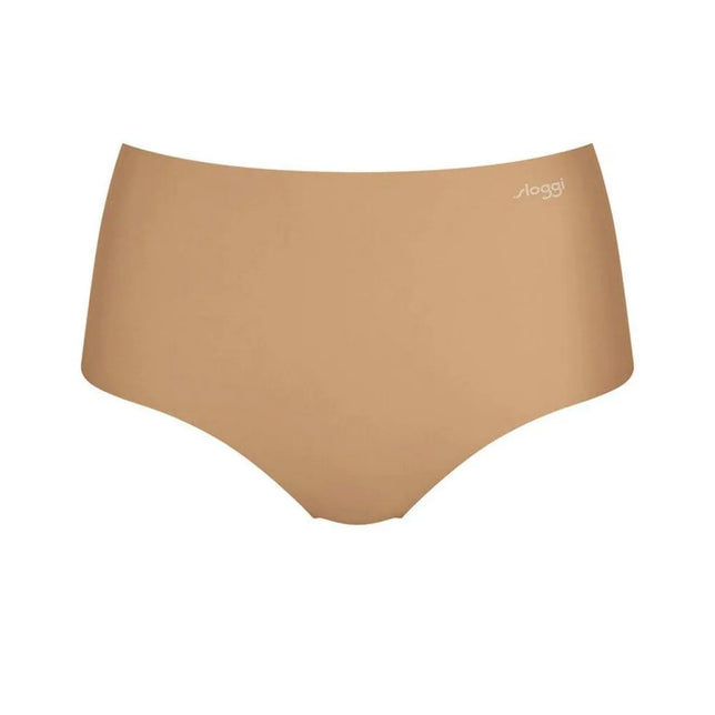 Beige dames slip sloggi ZERO Feel Maxi EX met hoge taille, gladde naadloze afwerking en klein sloggi-logo. - Jambelles