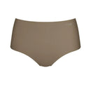 Taupekleurige dames slip sloggi ZERO Feel Maxi EX met hoge taille, naadloze afwerking en aangehecht label. - Jambelles
