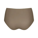 Taupekleurige dames slip sloggi ZERO Feel Maxi EX met hoge taille, naadloze afwerking en aangehecht label. - Jambelles