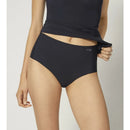 Taupekleurige dames slip sloggi ZERO Feel Maxi EX met hoge taille, naadloze afwerking en aangehecht label. - Jambelles