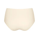 Taupekleurige dames slip sloggi ZERO Feel Maxi EX met hoge taille, naadloze afwerking en aangehecht label. - Jambelles