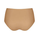 Taupekleurige dames slip sloggi ZERO Feel Maxi EX met hoge taille, naadloze afwerking en aangehecht label. - Jambelles