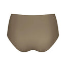 Taupekleurige dames slip sloggi ZERO Feel Maxi EX met hoge taille, naadloze afwerking en aangehecht label. - Jambelles