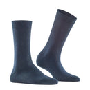 Dames sokken FALKE Family SO 46490 in bordeauxrood, effen uitgevoerd met geribde boord. - Jambelles