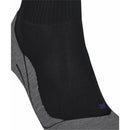 FALKE TK5 Short Cool Women damessokken in grijs en zwart, met zwarte strepen en verstevigde hiel en teen. - Jambelles