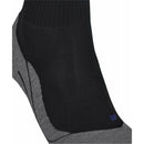 FALKE TK5 Short Cool Women damessokken in grijs en zwart, met zwarte strepen en verstevigde hiel en teen. - Jambelles