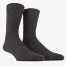 Donkerblauwe Dore Dore herensokken Homme Chaussette Cote 1x1, geribd en zonder elastische boord, op hanger. - Jambelles