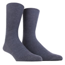 Donkerblauwe Dore Dore herensokken Homme Chaussette Cote 1x1, geribd en zonder elastische boord, op hanger. - Jambelles