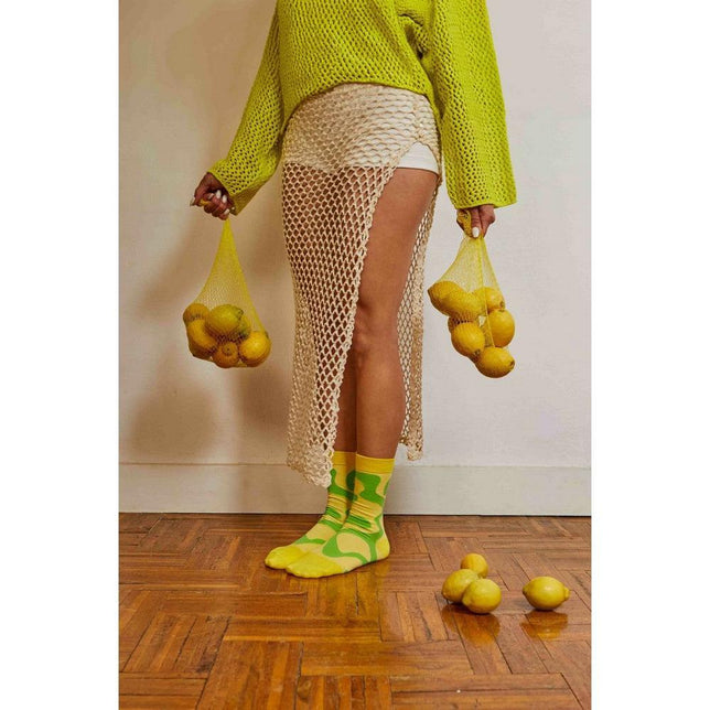 Eat My Socks Dames &amp; Heren Fantasie Sokken Socks Fresh Lemons 2-Pack EMSNOCFLE2 - Jambelles