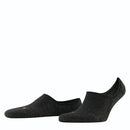 Zwarte Falke Keep Warm IN 13378 voetjessok voor dames en heren, met lage uitsnijding en oranje R-markering. - Jambelles