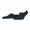 Zwarte Falke Keep Warm IN 13378 voetjessok voor dames en heren, met lage uitsnijding en oranje R-markering. - Jambelles