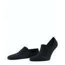 Zwarte Falke Keep Warm IN 13378 voetjessok voor dames en heren, met lage uitsnijding en oranje R-markering. - Jambelles