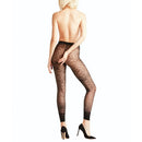 Falke dameslegging Zebra LE 41179 in zwart, transparant met abstract zebrapatroon en brede tailleband. - Jambelles