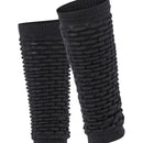 Falke dames legwarmers Arctic Haze 46607 in donkerblauw, met gerimpelde structuur en geribde boorden. - Jambelles