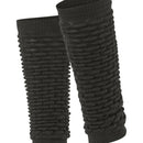 Falke dames legwarmers Arctic Haze 46607 in donkerblauw, met gerimpelde structuur en geribde boorden. - Jambelles