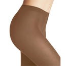 Falke Cotton Touch TI 40081 damespanty in bruin, effen en licht transparant met hoge taille. - Jambelles