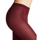 Falke Cotton Touch TI 40081 damespanty in bruin, effen en licht transparant met hoge taille. - Jambelles