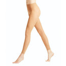 Zwarte Falke damespanty Matt Del. 30 LE 40631, transparant en mat, enkelvrij gedragen met zwarte pumps. - Jambelles