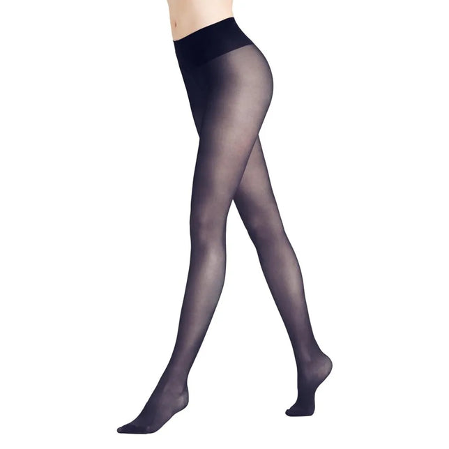 Falke damespanty Vitalize TI 20 40542 in donkerblauw, transparant met brede, gladde tailleband. - Jambelles