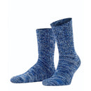 Falke heren sokken Brooklyn SO 12430 in rood gemêleerd, met grove ribstructuur en geribde boord. - Jambelles