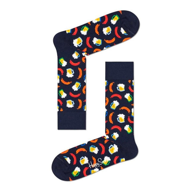 Happy Socks Dames &amp; Heren Fantasie Sokken 2-Pack Beer Socks Gift Set 2P XBEE02 - Jambelles
