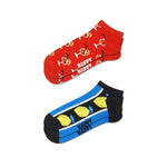 Happy Socks Dames &amp; Heren Fantasie Sokken 2-Pack Orange Spritz Lemon Low Socks P002636 - Jambelles