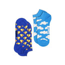 Happy Socks Dames &amp; Heren Fantasie Sokken 2-Pack Rubber Duck Low Sock RUD02 - Jambelles