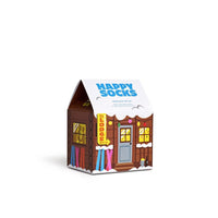 Happy Socks Dames &amp; Heren Fantasie Sokken 2-Pack Skiing Chalet Gift Set P001853 - Jambelles
